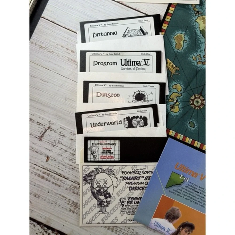 1988‎ Vintage Origin ULTIMA V Warriors of Destiny IBM PC Complete w/ MAP Amulet